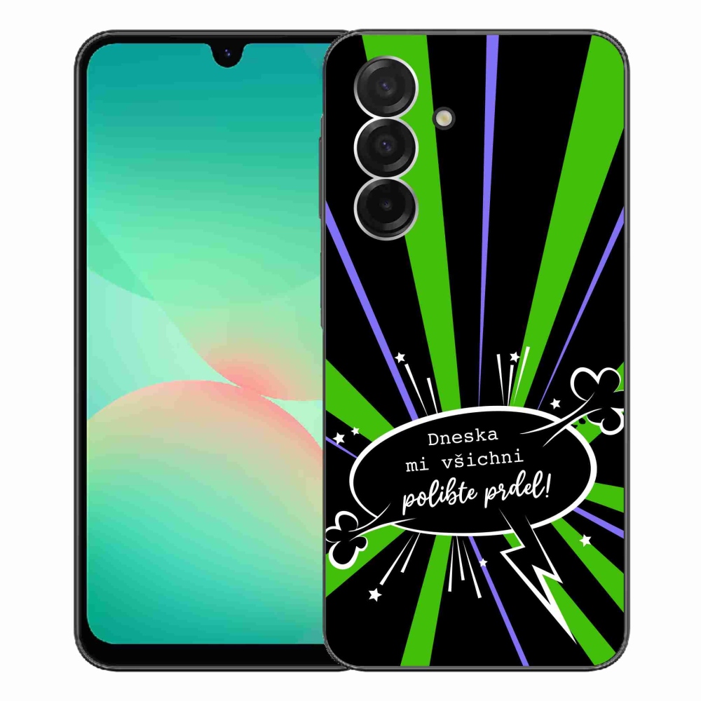 Gelový kryt mmCase na Samsung Galaxy A26 5G - vtipný text 15 černé pozadí