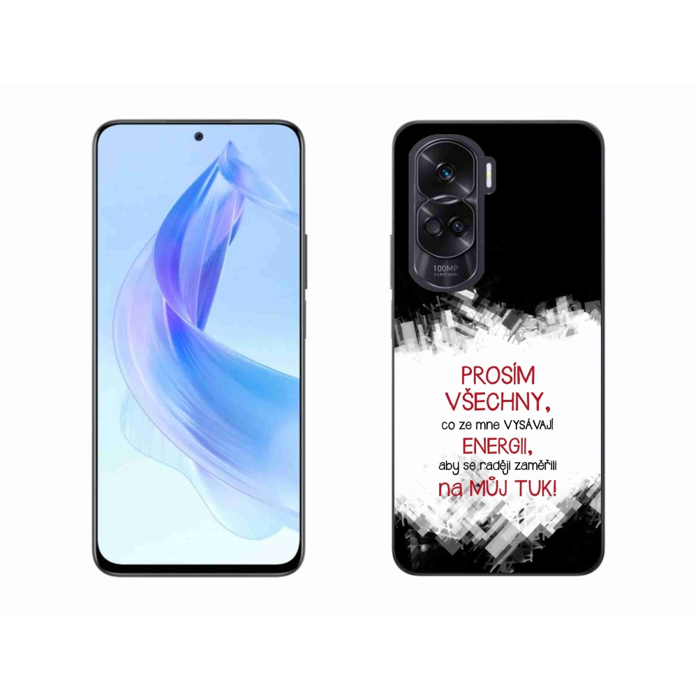 Gelový kryt mmCase na Honor 90 Lite - vtipný text 1 červený