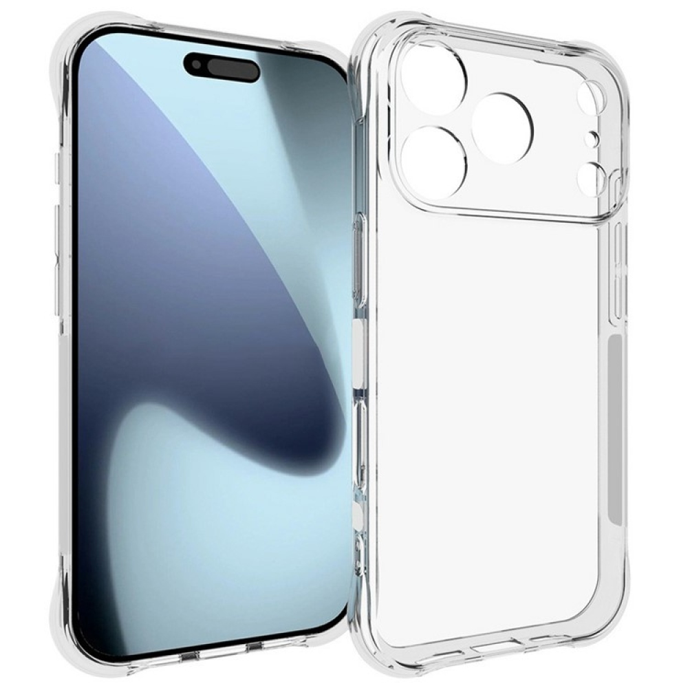 Průhledný gelový obal na iPhone 17 Pro - průhledný