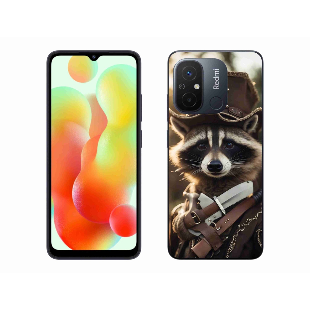 Gelový kryt mmCase na Xiaomi Redmi 12C - mýval v uniformě