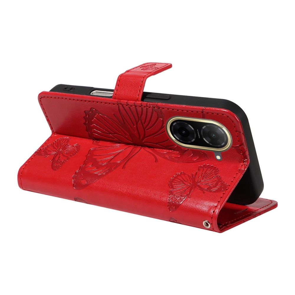 Big Butterfly knížkové pouzdro na Xiaomi Redmi A5 (171.7x77.8x8.3mm) - červené
