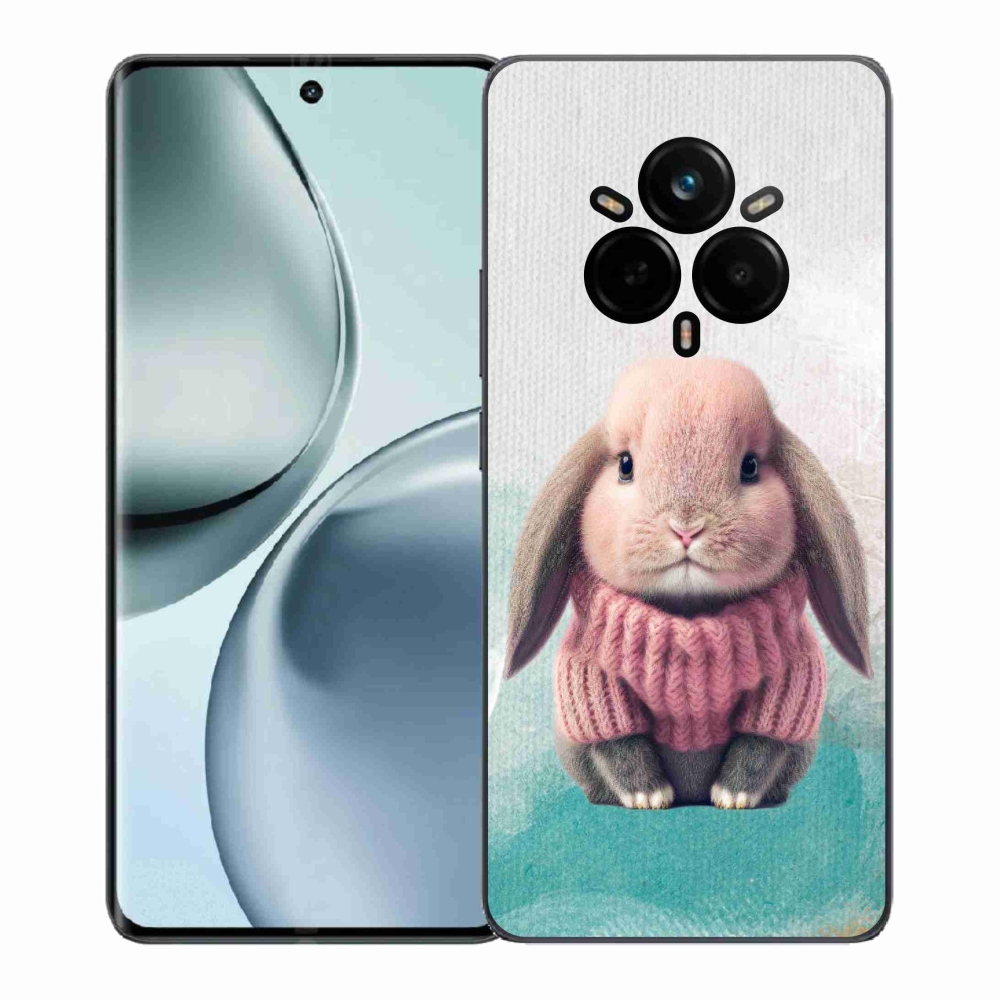 Gelový kryt mmCase na Realme 14 Pro+ 5G - králíček ve svetru