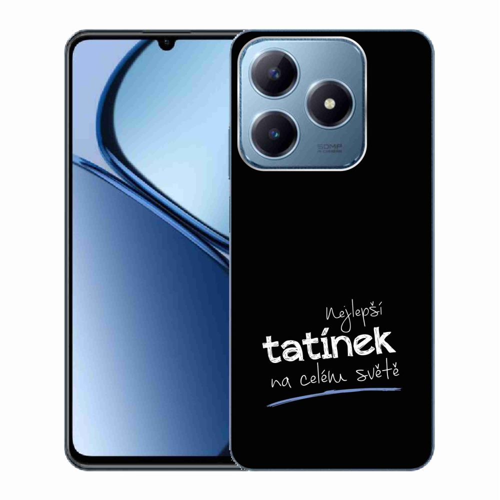 Gelový kryt mmCase na Realme C63 - nejlepší tatínek 4 černé pozadí
