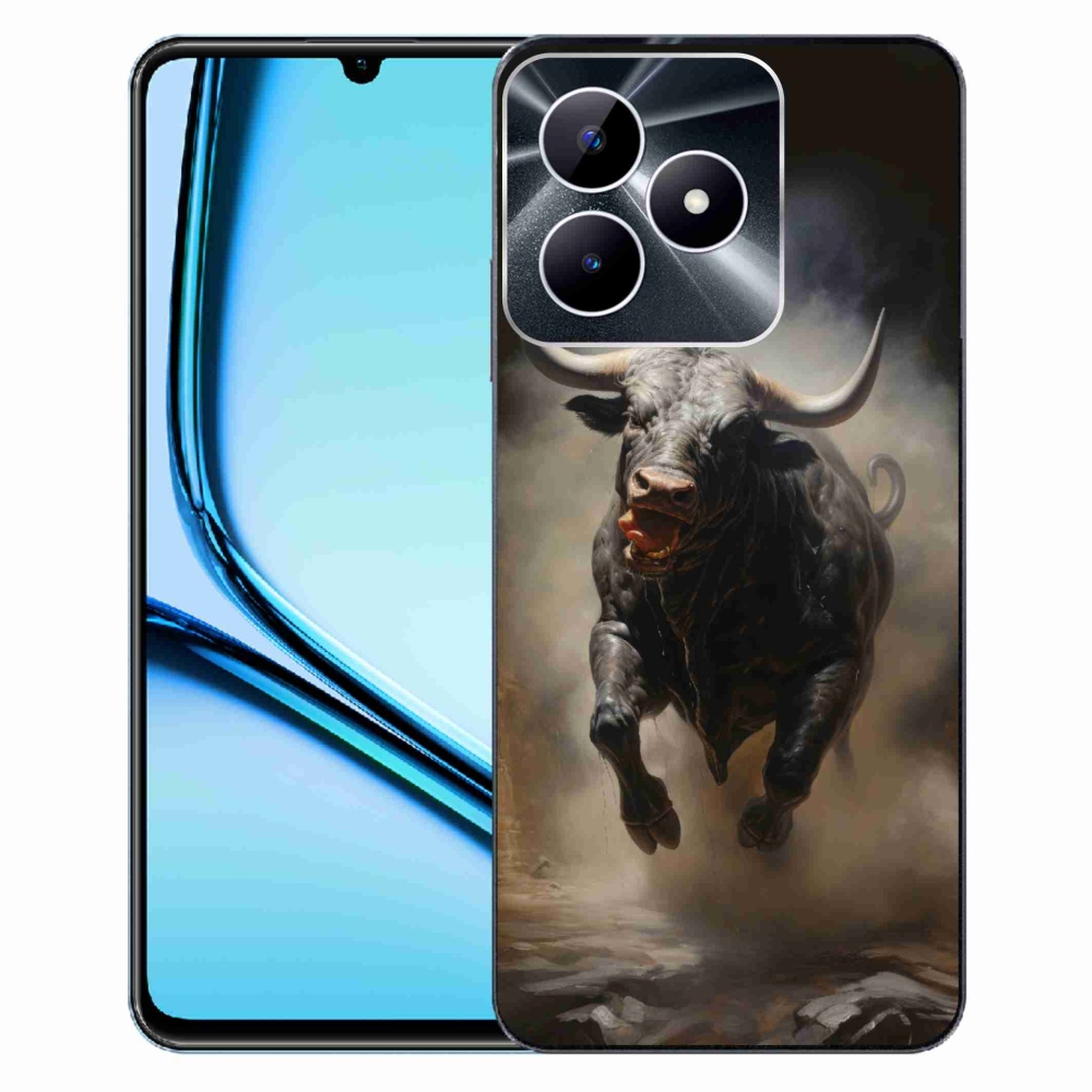 Gelový kryt mmCase na Realme Note 50 - rozzuřený býk