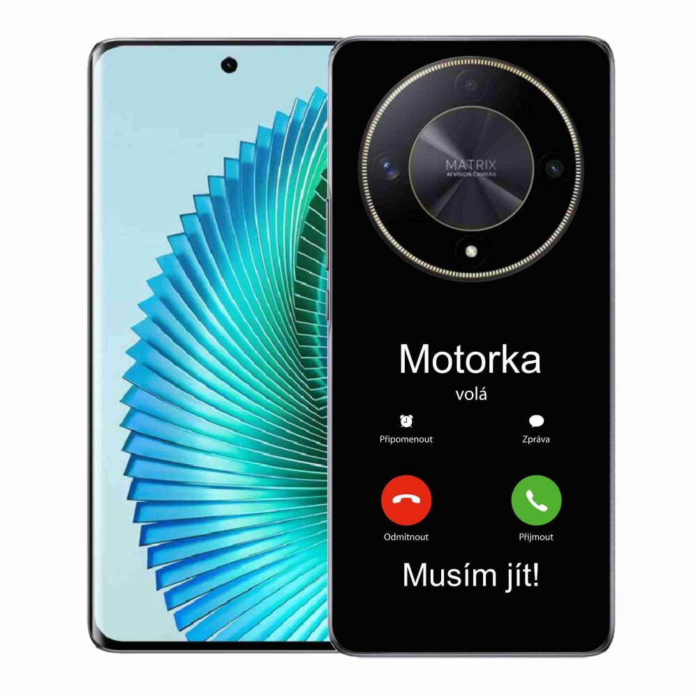 Gelový kryt mmCase na Honor Magic 6 Lite 5G - motorka volá černé pozadí