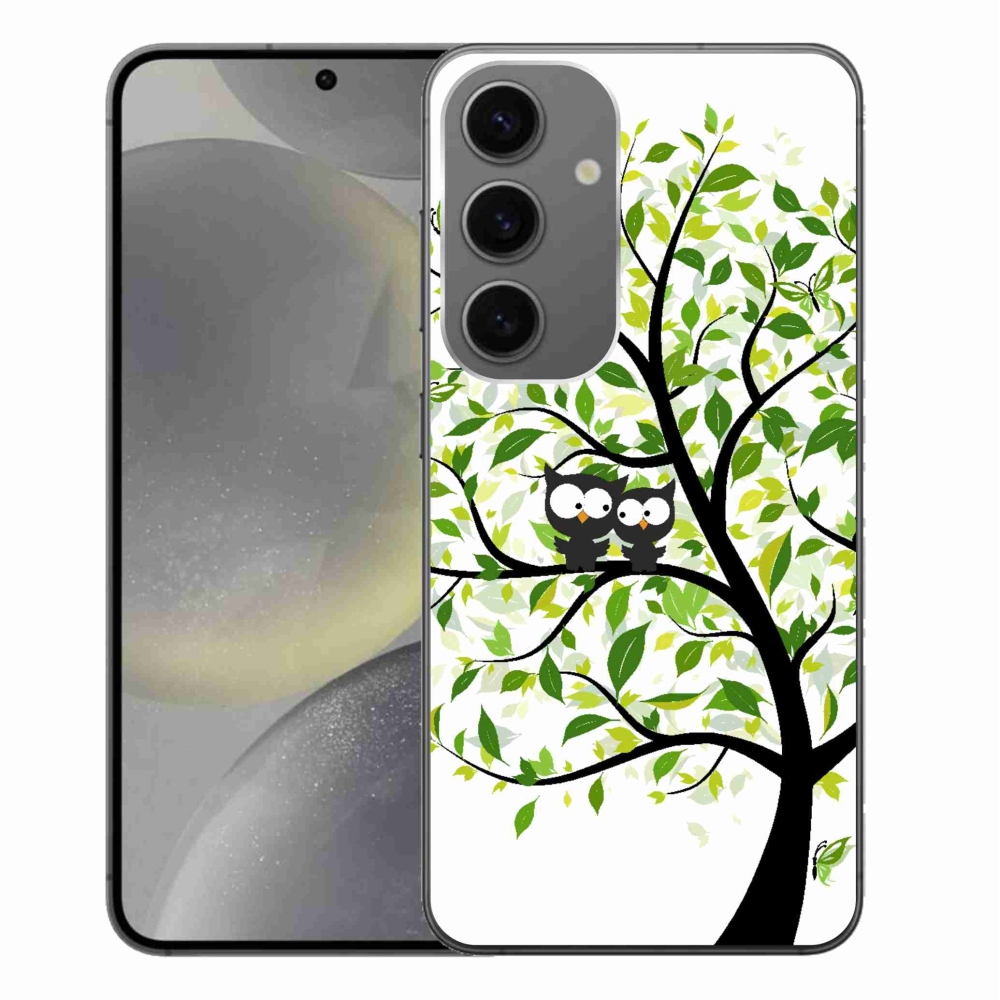 Gelový kryt mmCase na Samsung Galaxy S24+ - sovičky na stromě