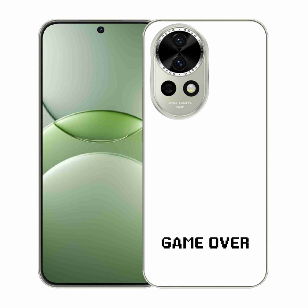 Gelový kryt mmCase na Huawei Nova 13 5G - game over bílé pozadí