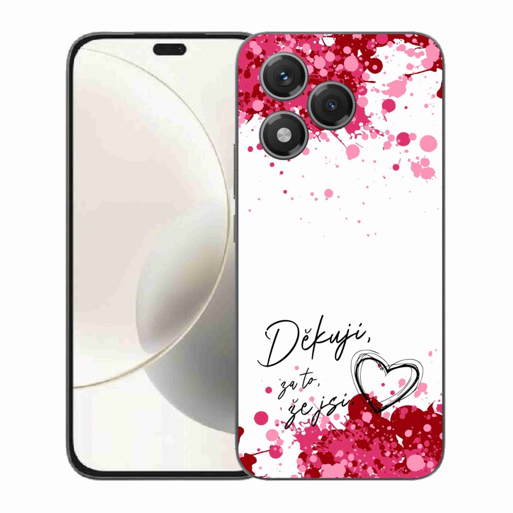 Gelový kryt mmCase na Honor 400 Lite - zamilovaný text 2 bílé pozadí