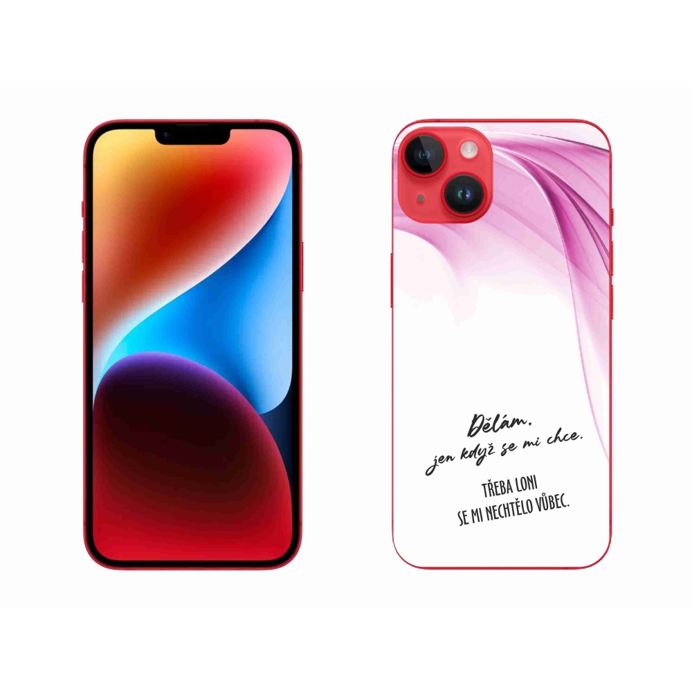 Gelový kryt mmCase na iPhone 14 Plus - vtipný text 12 bílé pozadí