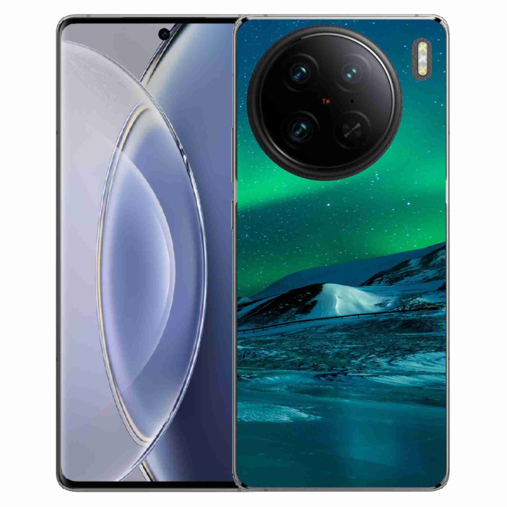 Gelový kryt mmCase na Vivo X90 Pro - polární záře