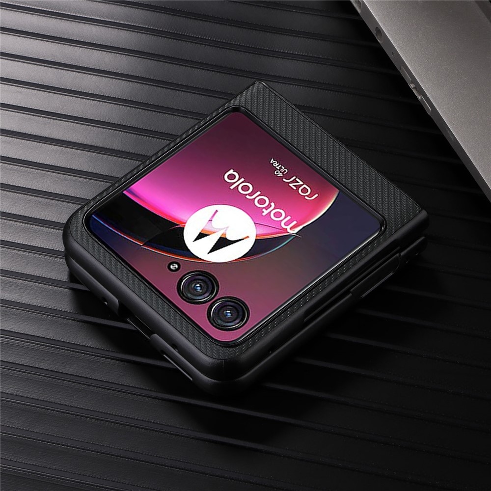 Textury plastový kryt s umělou kůží na Motorola Razr 40 Ultra 5G - zelený