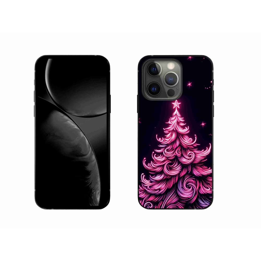 Gelový kryt mmCase na iPhone 13 Pro 6.1 - neonový vánoční stromek 2