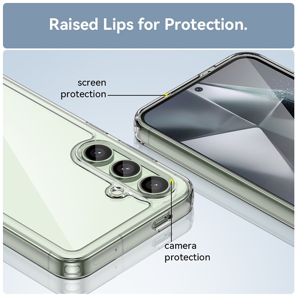 Gelový obal s pevnými zády na Samsung Galaxy S24 FE - průhledný