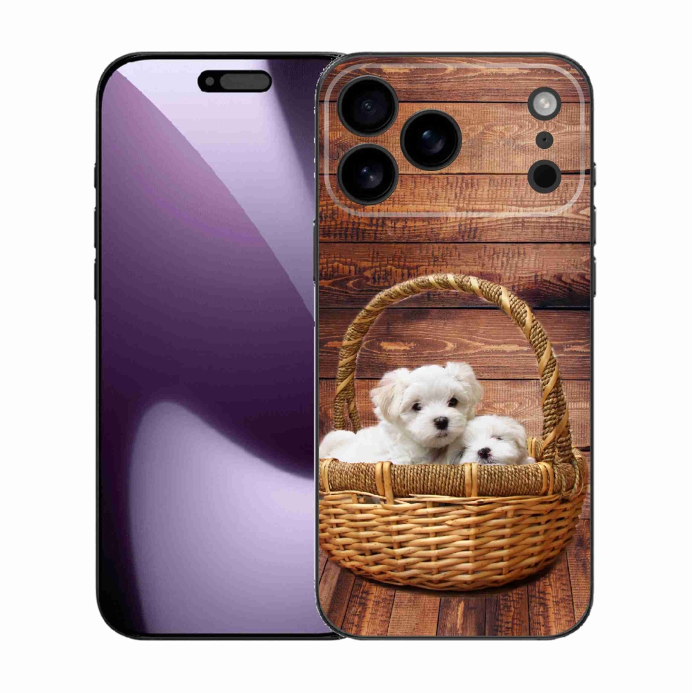 Gelový kryt mmCase na iPhone 17 Pro Max - štěňátka