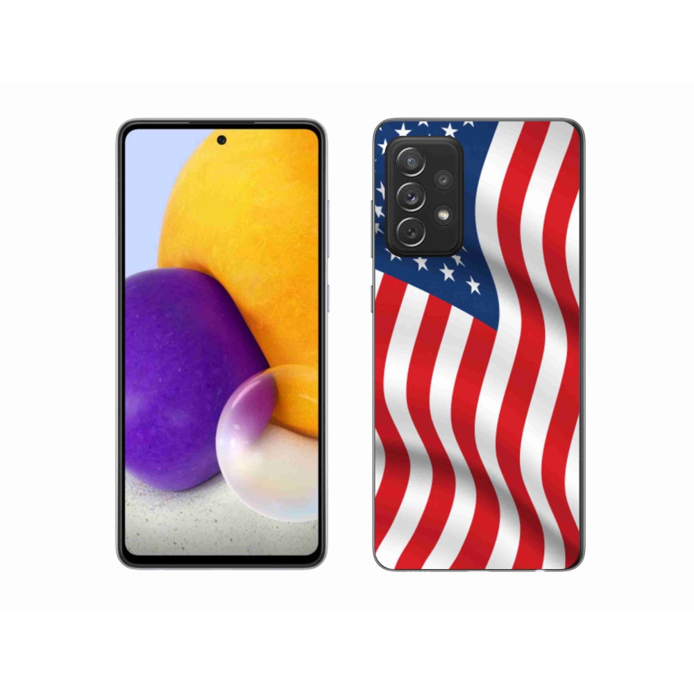 Gelový kryt mmCase na mobil Samsung Galaxy A72/A72 5G - USA vlajka