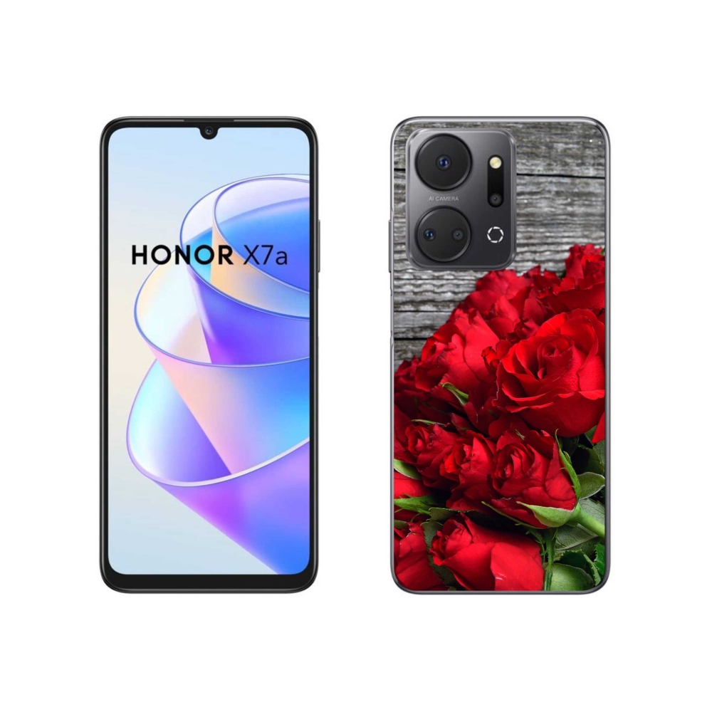 Gelový kryt mmCase na Honor X7a - červené růže