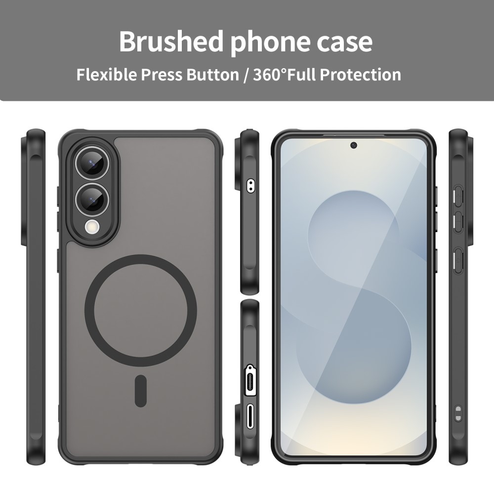 Case matný gelový obal s MagSafe na Samsung Galaxy S25 Edge - černý