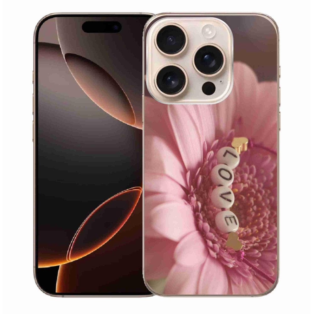 Gelový kryt mmCase na iPhone 16 Pro Max - přívěsek love