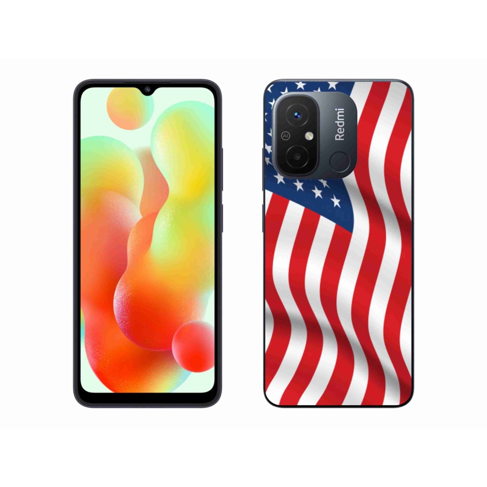 Gelový kryt mmCase na mobil Xiaomi Redmi 12C - USA vlajka