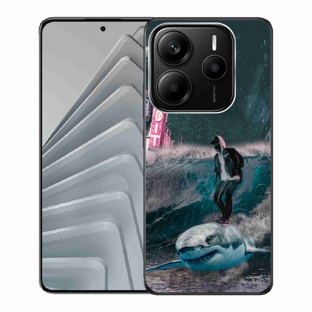 Gelový kryt mmCase na Xiaomi Redmi Note 14 5G - žralok