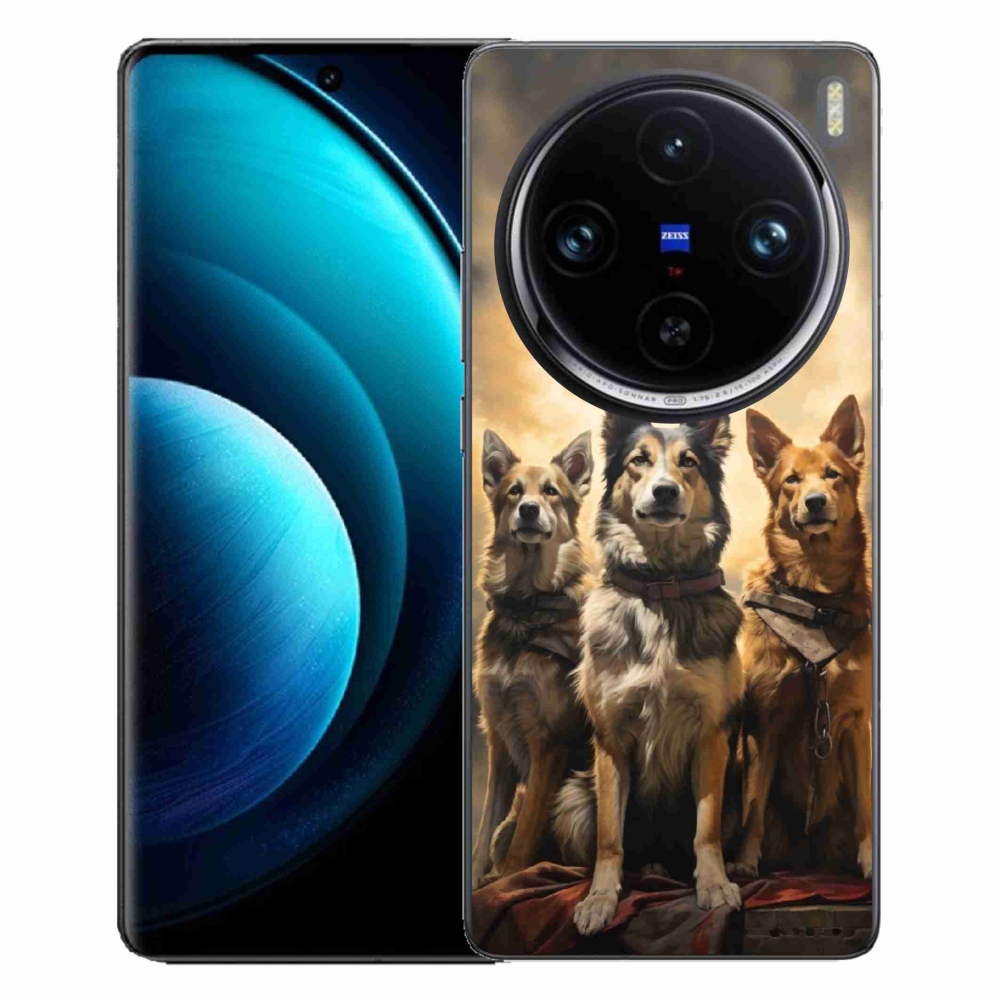 Gelový kryt mmCase na Vivo X100 Pro 5G - tři psi