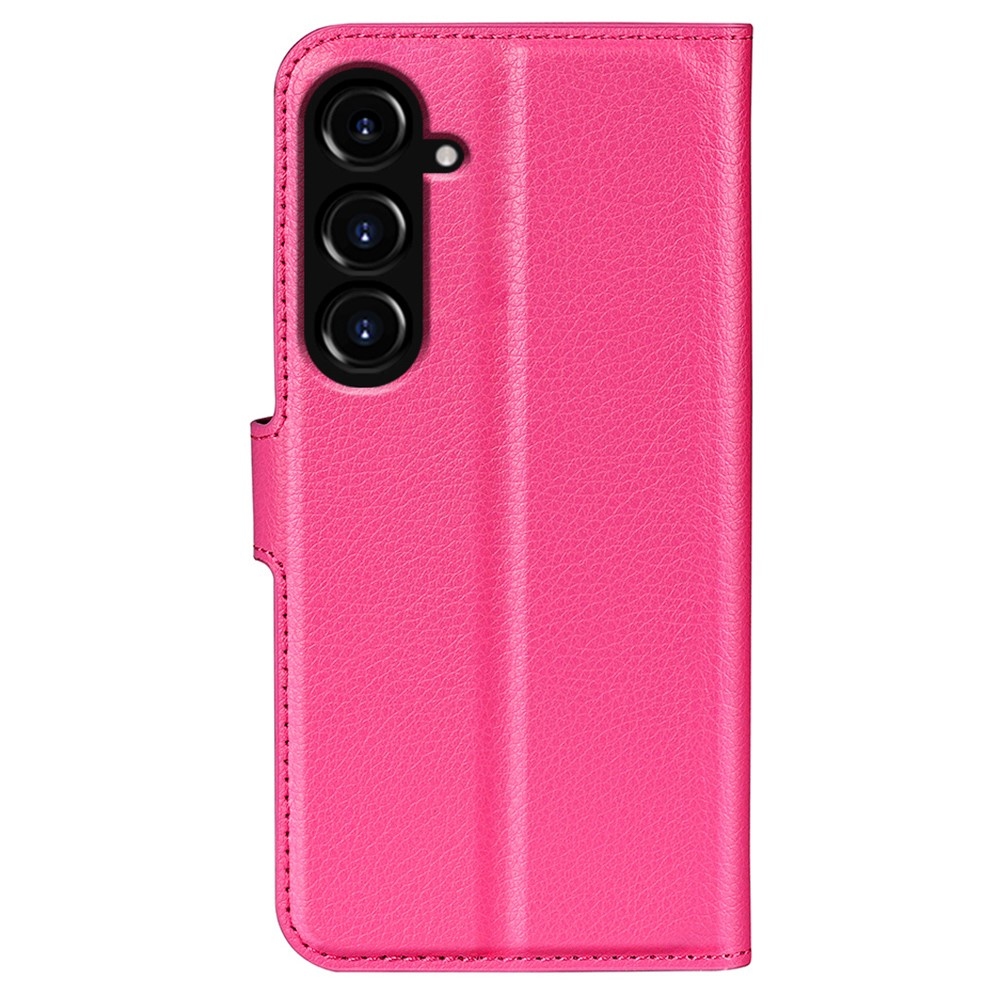 Litchi knížkové pouzdro na Samsung Galaxy S23 FE - rose