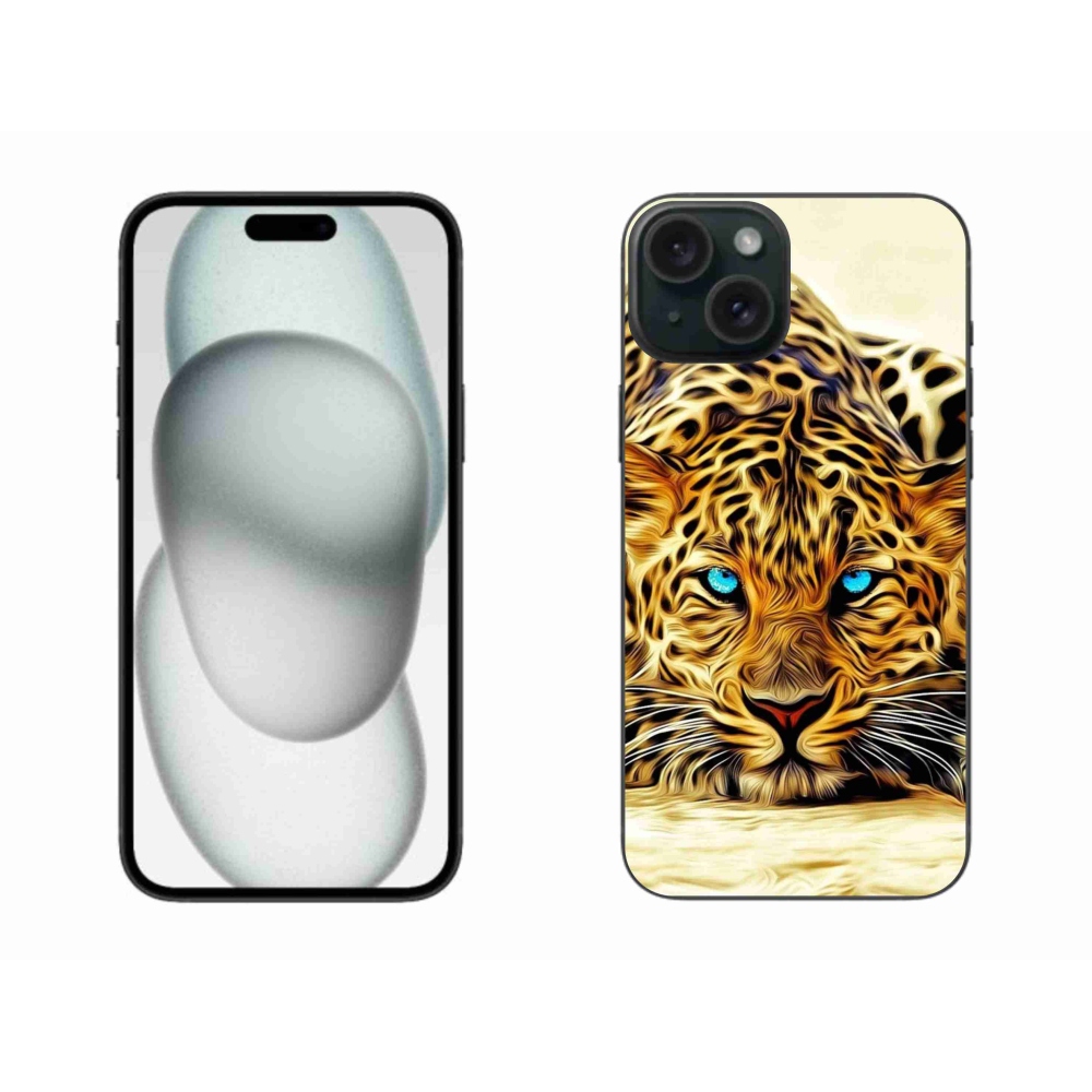 Gelový kryt mmCase na iPhone 15 Plus - kreslený tygr