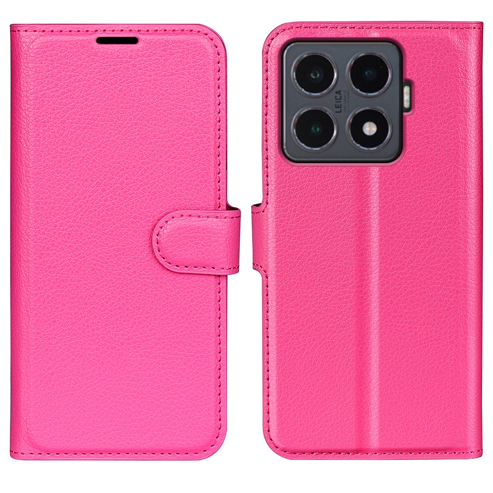 Litchi knížkové pouzdro na Xiaomi 15T Pro - rose