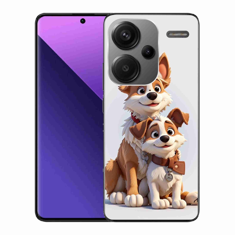 Gelový kryt mmCase na Xiaomi Redmi Note 13 Pro+ 5G - kreslení psi