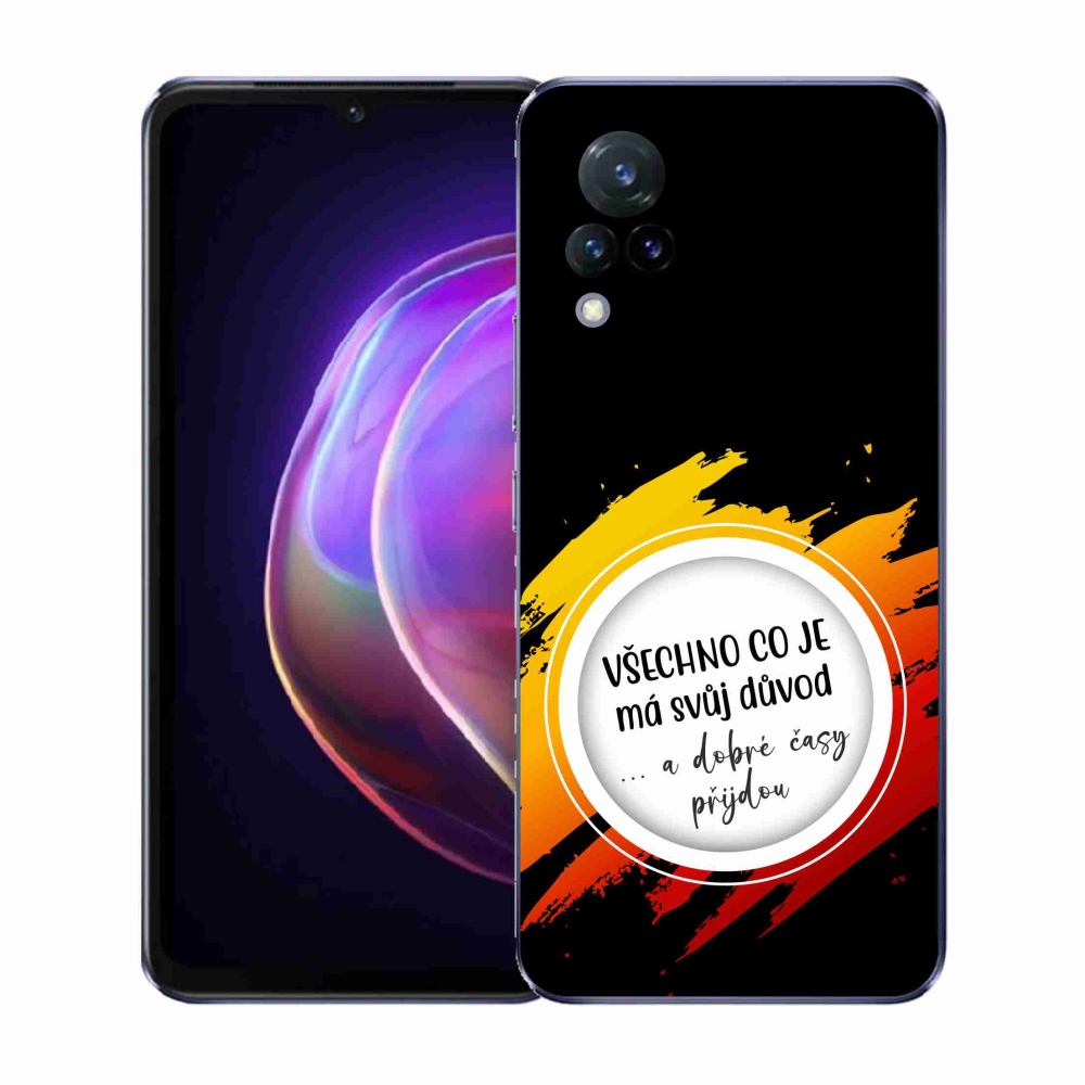 Gelový kryt mmCase na Vivo V21 4G/5G - citát 3 černé pozadí