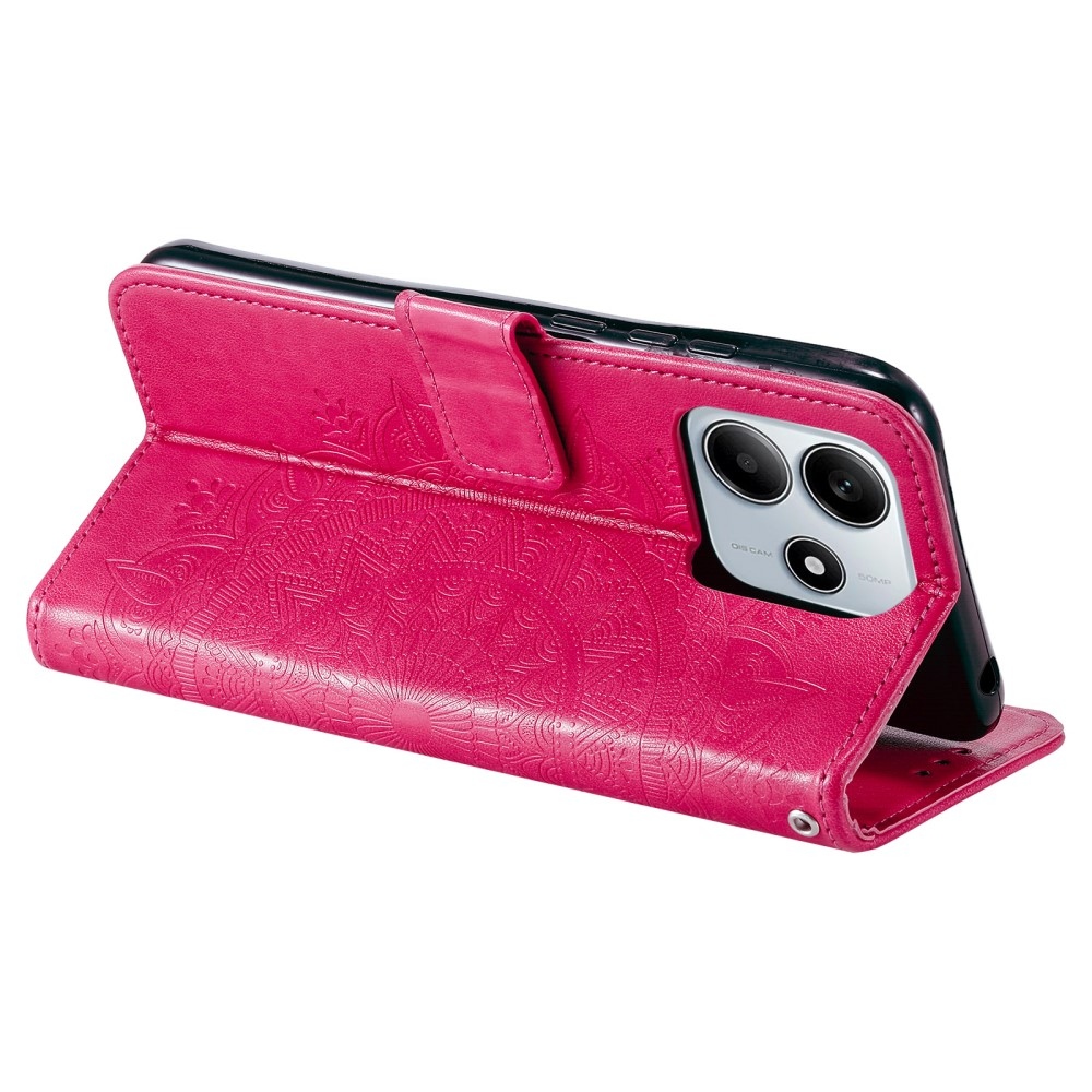 Mandala knížkové pouzdro na Xiaomi Redmi Note 14 5G - rose