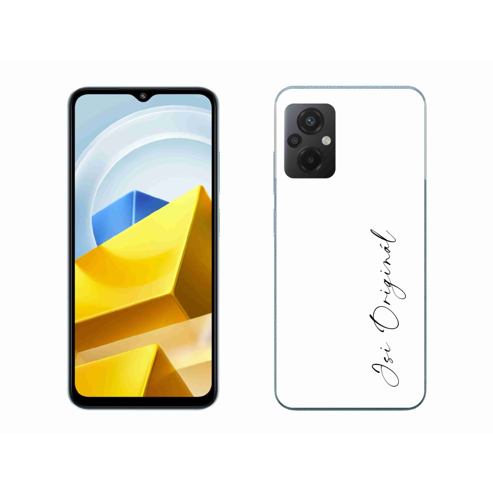 Gelový kryt mmCase na Xiaomi Poco M5 4G - jsi originál bílé pozadí