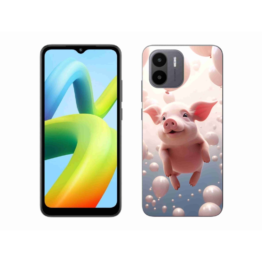 Gelový kryt mmCase na Xiaomi Redmi A1/Redmi A2 - prasátko s balónky