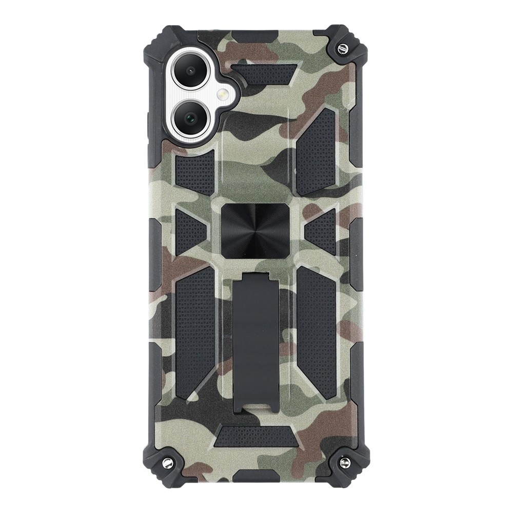 Camouflage odolný kryt na Samsung Galaxy A07 4G - tmavězelený