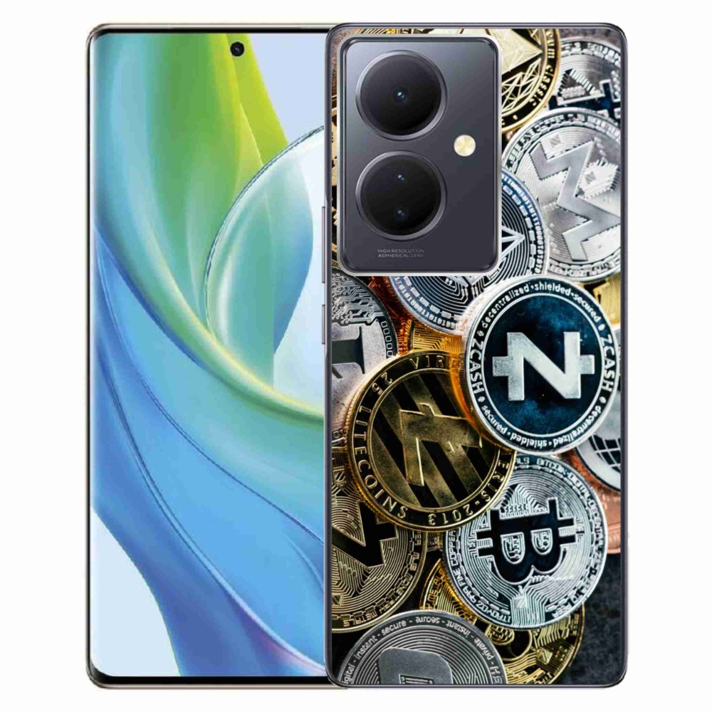 Gelový kryt mmCase na Vivo V29 Lite 5G - kryptoměny