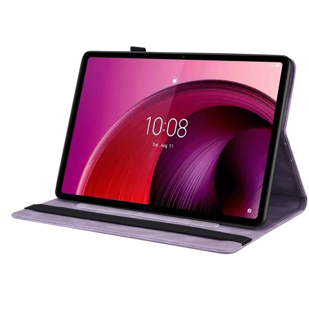 Imprint zavírací pouzdro na Lenovo Tab M10 5G - fialové