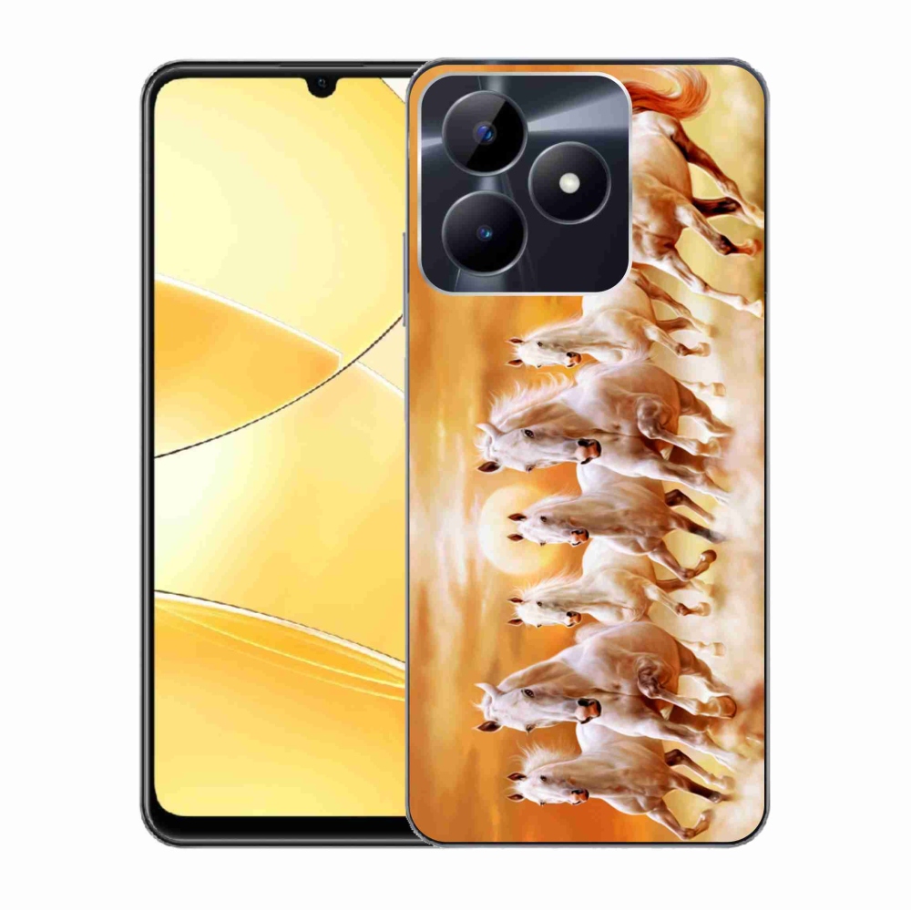 Gelový obal mmCase na Realme C51/C53 - koně 2