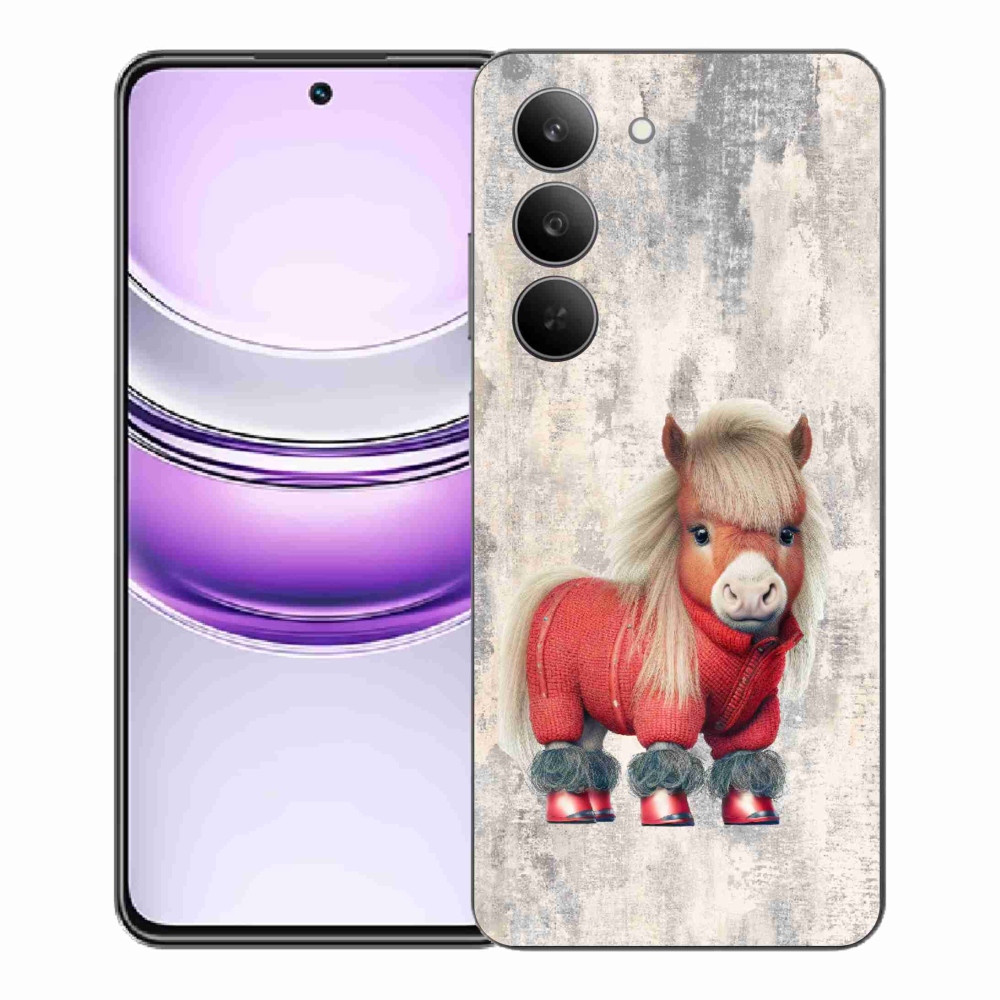 Gelový kryt mmCase na Realme 14x 5G - poník ve svetru