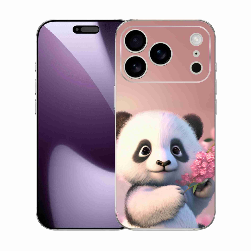 Gelový kryt mmCase na iPhone 17 Pro - roztomilá panda