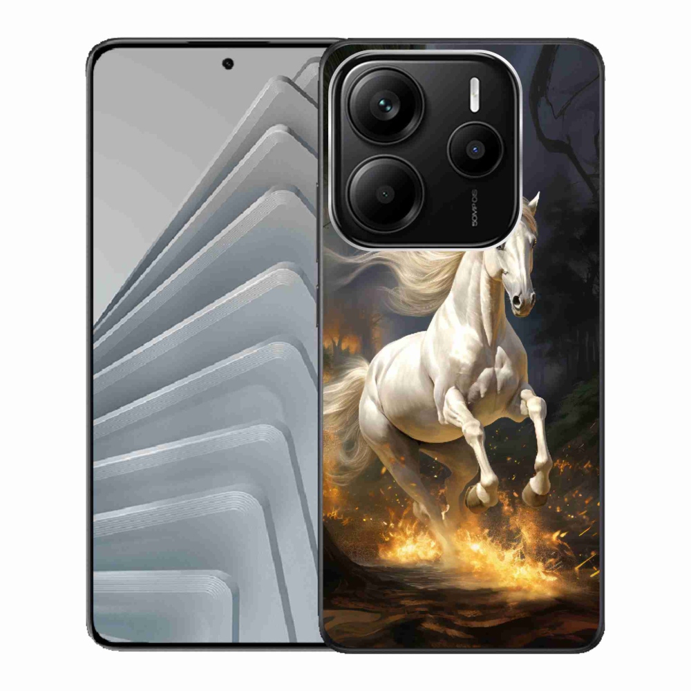 Gelový kryt mmCase na Xiaomi Redmi Note 14 5G - bílý kůň 2