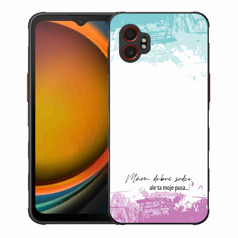 Gelový kryt mmCase na Samsung Galaxy Xcover 7 Pro - vtipný text 3 bílé pozadí