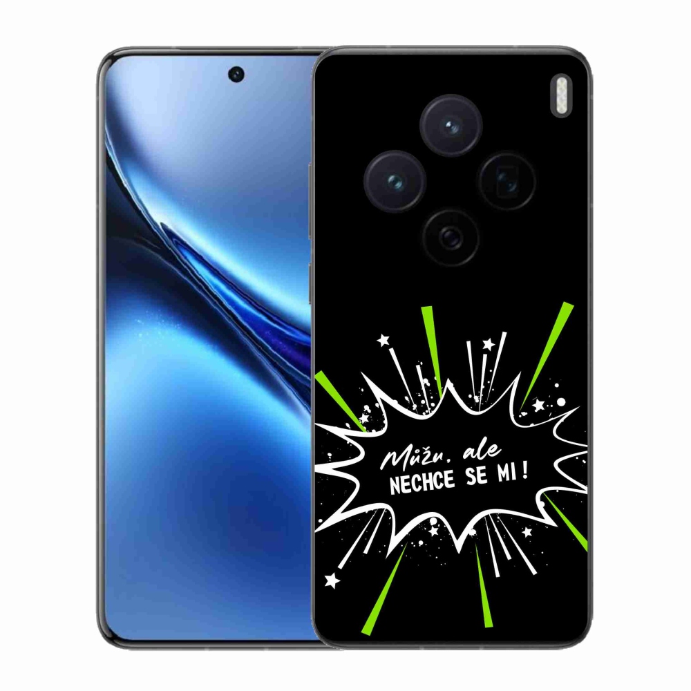 Gelový kryt mmCase na Vivo X200 5G - vtipný text 11 černé pozadí