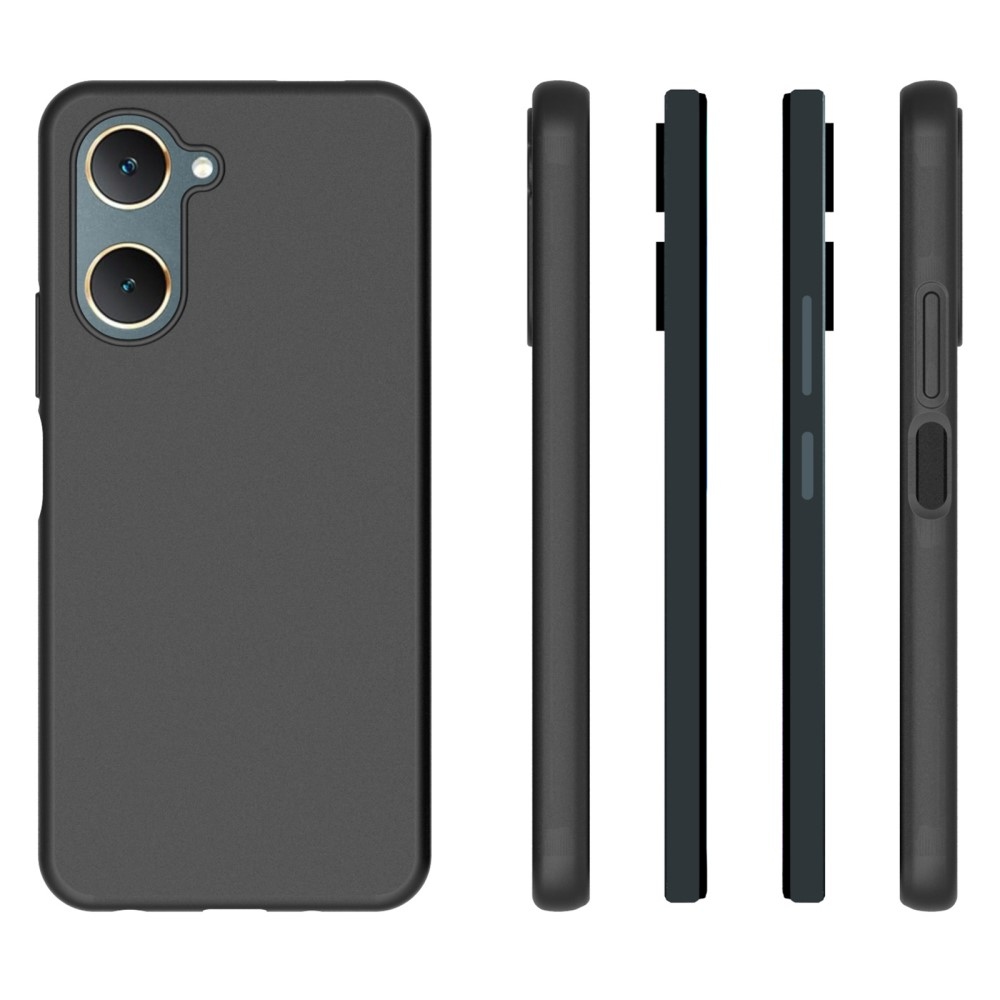 Matný gelový obal na Vivo Y28s 5G - černý
