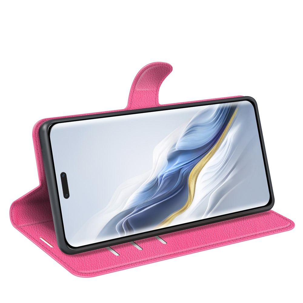 Litchi knížkové pouzdro na Honor Magic 6 Pro 5G - rose