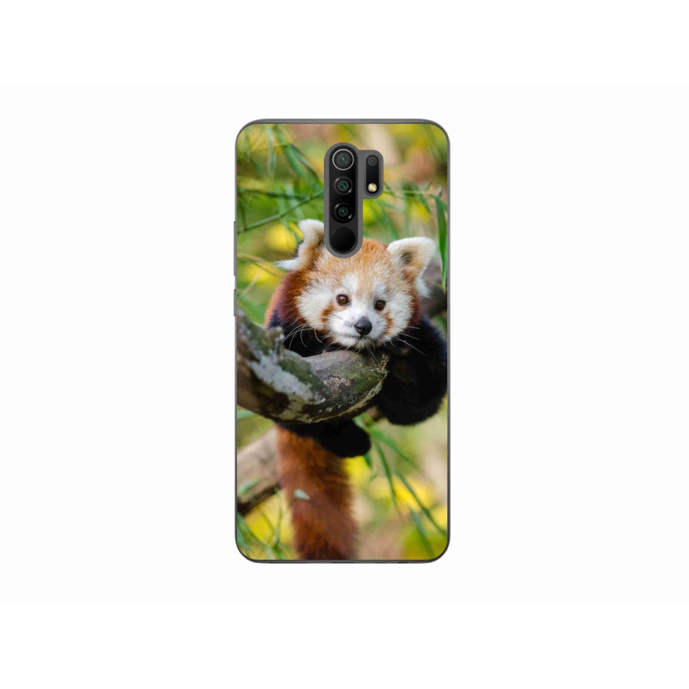 Gelový kryt mmCase na Xiaomi Redmi 9 - panda červená