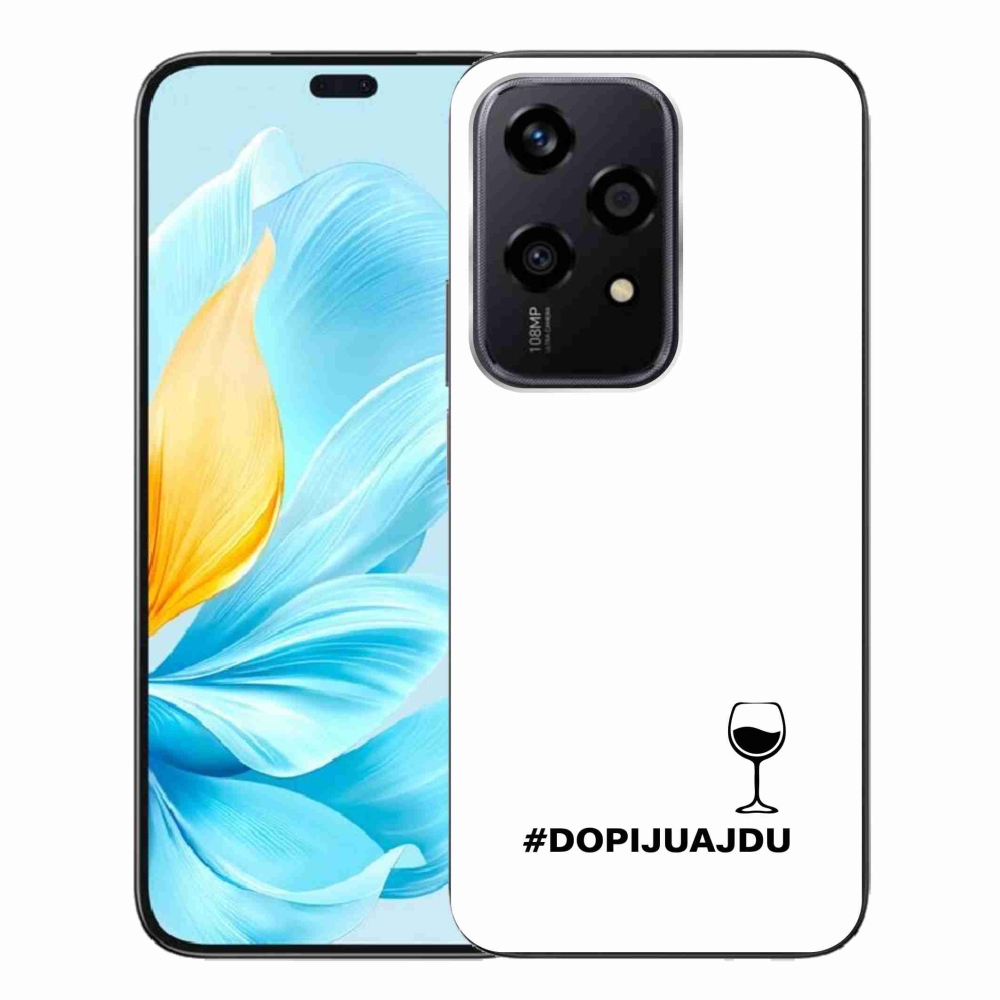 Gelový kryt mmCase na Honor 200 Lite 5G - vinný motiv bílé pozadí