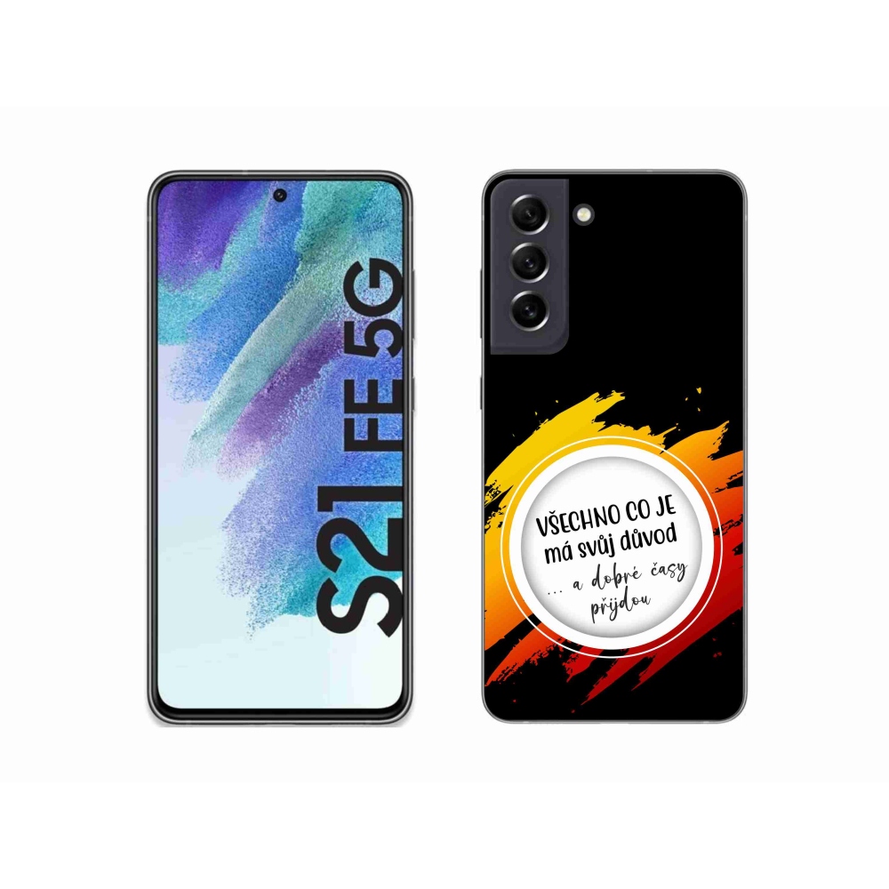 Gelový kryt mmCase na Samsung Galaxy S21 FE 5G - citát 3 černé pozadí