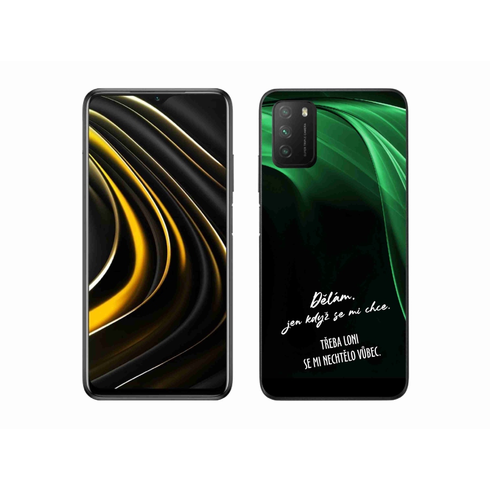 Gelový kryt mmCase na Xiaomi Poco M3 - vtipný text 12 černé pozadí