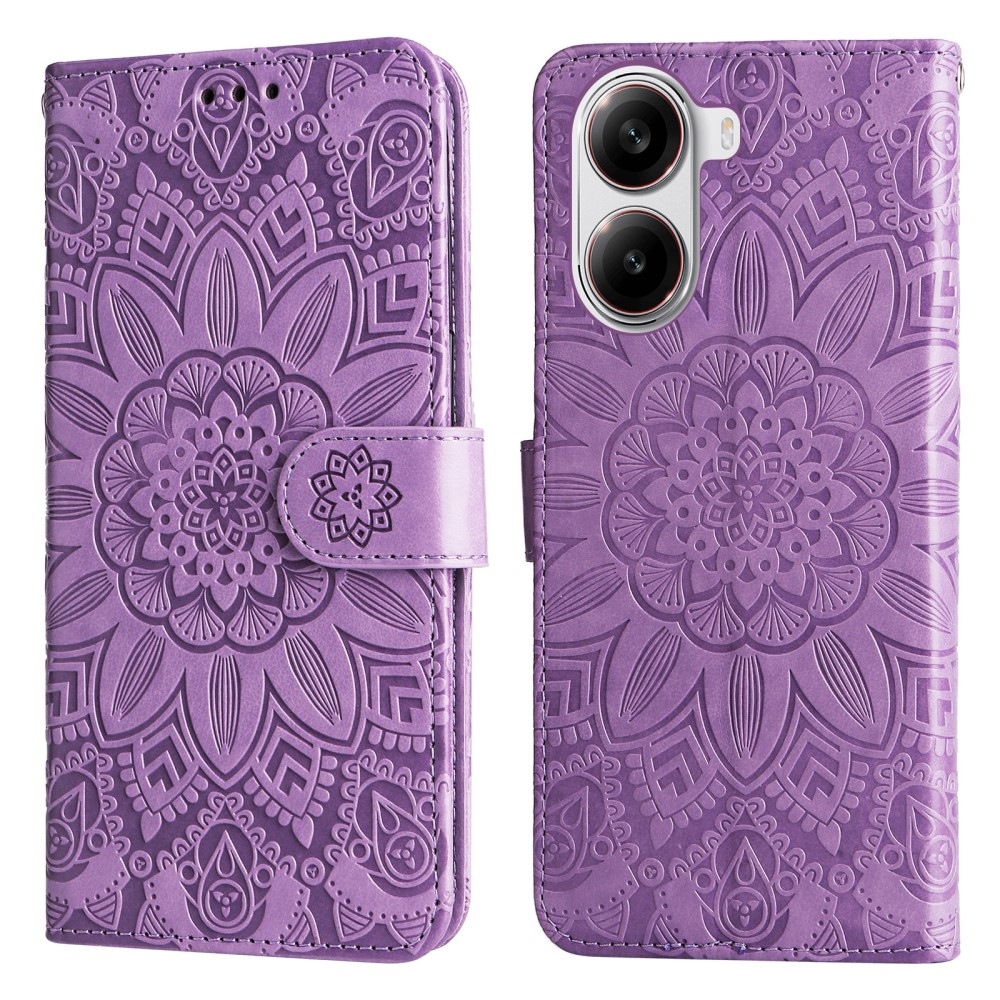Sunflower knížkové pouzdro na Xiaomi Poco X7 Pro 5G - fialové