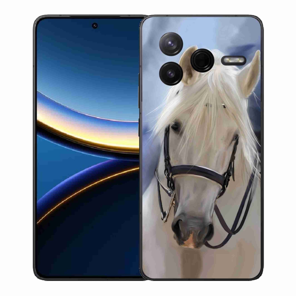 Gelový kryt mmCase na Xiaomi Poco F7 Pro - bílý kůň